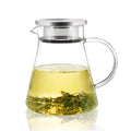 CNGLASS 30.5oz/900ml Glass Teapot Stovetop Safe,One-Touch Clear Tea Kettle,Blooming and Loose Leaf Tea Maker Set