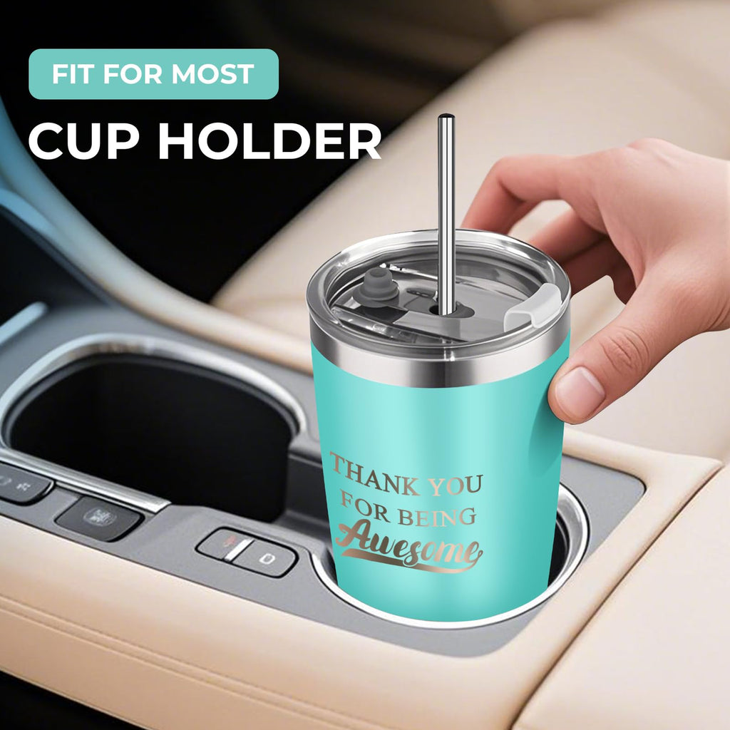 Thank You Gifts for Women, Employee Appreciation Gift, Office Gift for Female Coworkers Manager Boss Lady, Leakproof Stainless Steel Insulated Tumbler with Lid and Straw | 20oz (Mint)