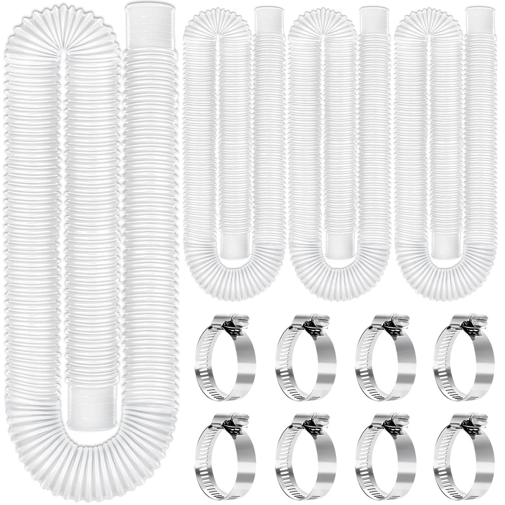 Replacement Pool Hoses for Above Ground Pools 1 1/4, 59" Long Above Ground Pool Hoses (White, 4 Pcs)