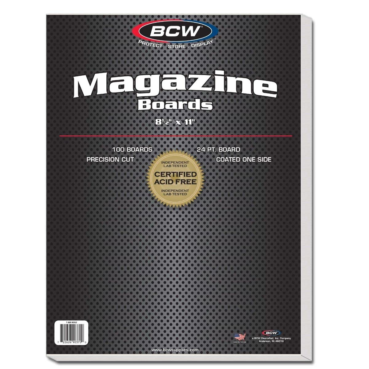 BCW Magazine Backing Boards 8.5 x 11 – 100 Pack | Acid-Free Magazine Boards for Archival Storage, Fabric Crafts & Mailing Protection