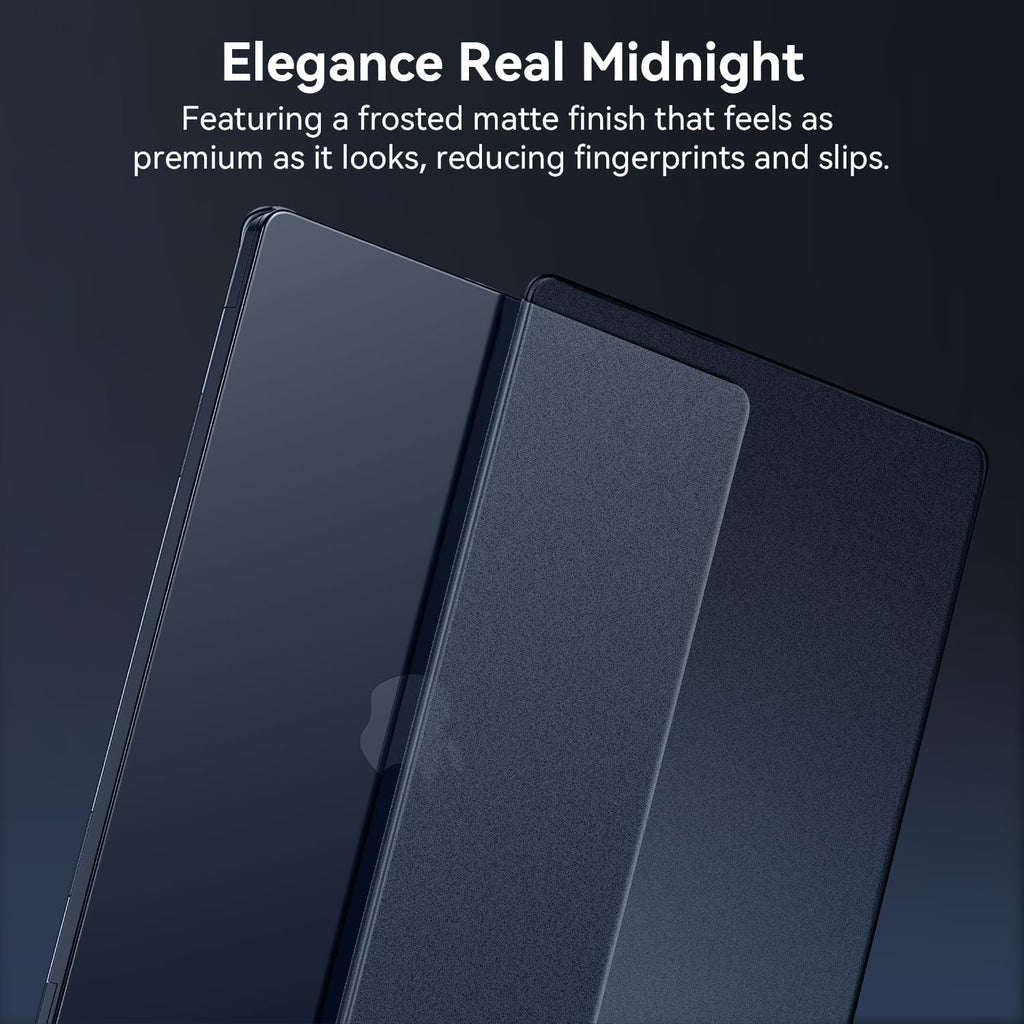 EooCoo Compatible with MacBook Air 13 inch Case M5 A3449 M4 A3240 M3 A3113 M2 A2681 2026-2022, Ultra Thin Armor, Seamlessly Fits, 100% Match Color, Air 13.6 Protective Hard Shell, Midnight Clear