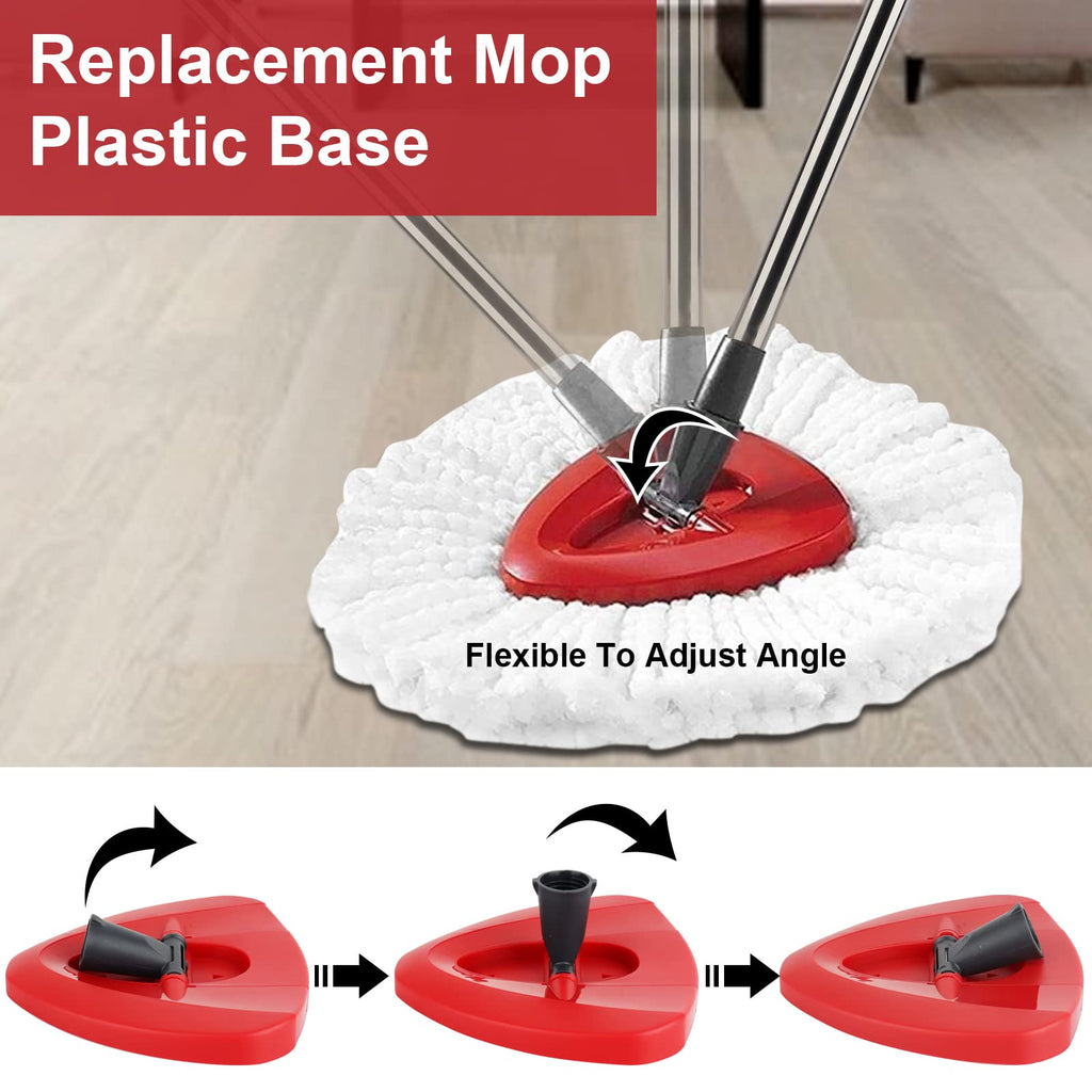 Easywring Spin Mop Refills for Vileda: Replacement Mop Head Fit for Vileda Triangle Wringing Bucket System - Washable & Reusable Rotating Microfiber Pads fit All Floor
