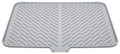 Luxet Silicone Dish Drying Mat with Built-in Drain Lip - Hygienic Drying Pad - Sturdy Compact Easy to Clean Tray Protects Surfaces Prevents Water Build Up - 23 X 17 (Grey)