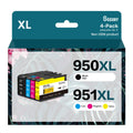 950XL 951XL Combo Pack Compatible for HP 950 XL 951 XL Ink Cartridge Replacement for HP OfficeJet Pro 8600 8610 8620 8100 8630 8660 8640 8615 276DW 251DW (1 Black, 1 Cyan, 1 Magenta, 1 Yellow)