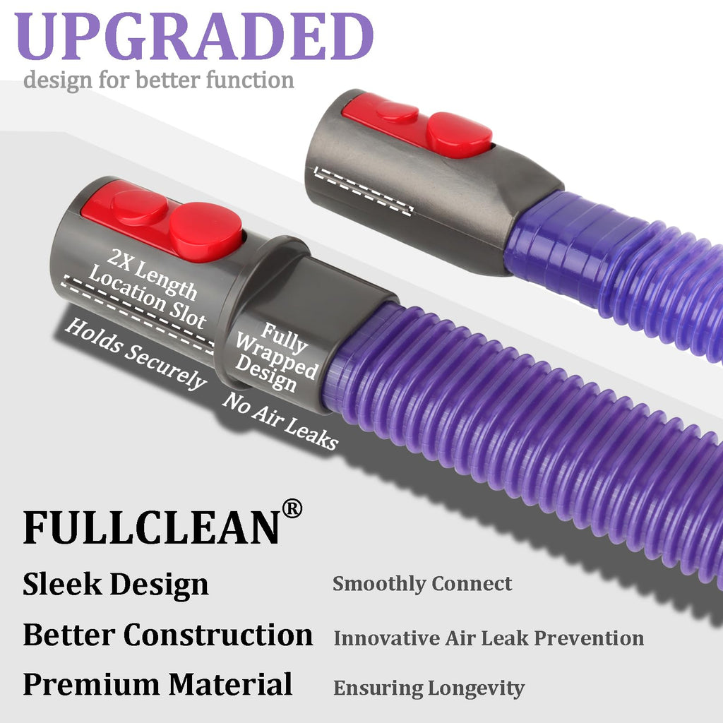 Fullclean Dryer Vent Cleaner Kit for Dyson Gen 5 V15 V12 V11 V10 V8 V7 Detect Absolute Cyclone Outsize Slim Vacuum Cleaner Nozzle Crevice Flexible Dryer Lint Removal Tool Attachments