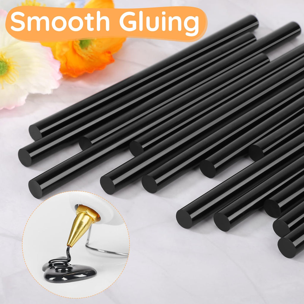 ENPOINT Black Hot Glue Sticks Full Size, 8" Long x 0.43" Dia Hot Melt Glue Sticks Bulk, Adhesive for Crafting DIY Art School Gluing Project Repair Sealing, 36 Pack
