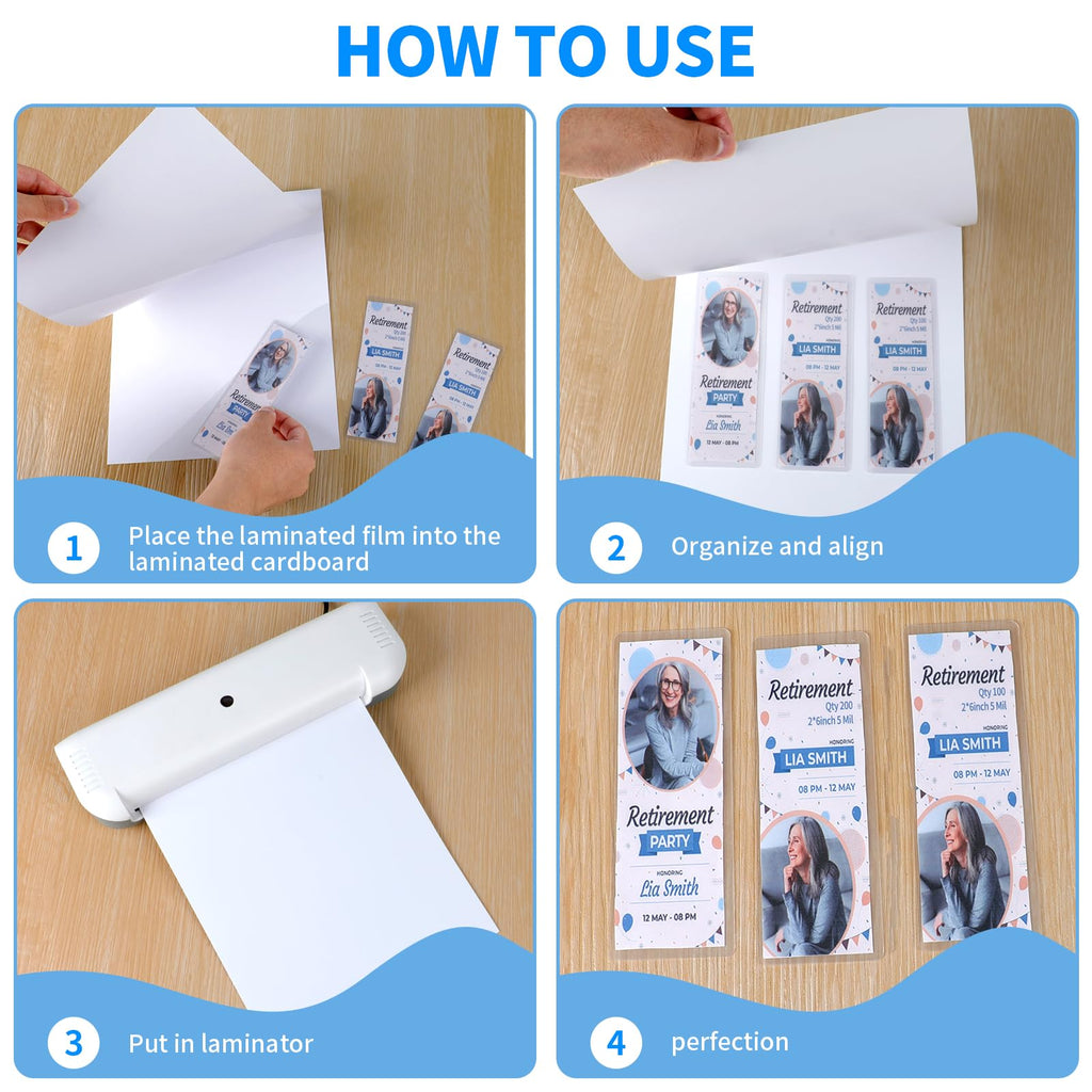 Laminator Carrier Sleeve Lamination Carrier Thermal Laminating Carriers Sheets Thermal Carrier Sheet for Laminator with All Brand Laminating Pouch (5, Letter Size)
