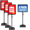 VAIIGO 4Pack Sign Stand for Display 8.5 x 11, Adjustable Poster Stand for Table Top & Floor, Floor Standing Sign Holder, Metal Signage Stands for Business, Tradeshow, Store, Farm Display Stands