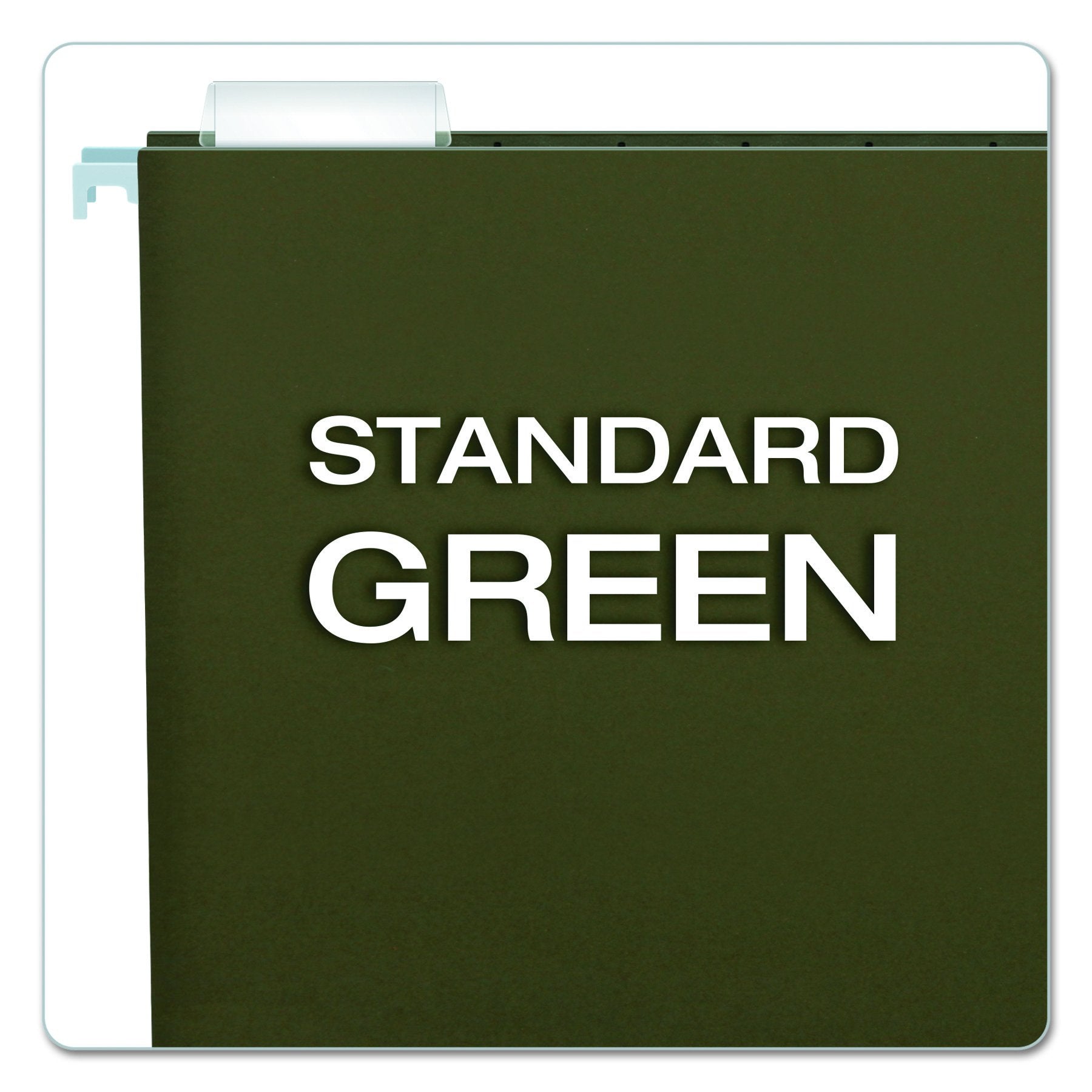 Pendaflex Hanging File Folders, Legal Size, Standard Green, 25 Per Box, 1/5-Cut Tabs, Lighter Interior to Prevent Misfiles, for Office, School, and Home Organization