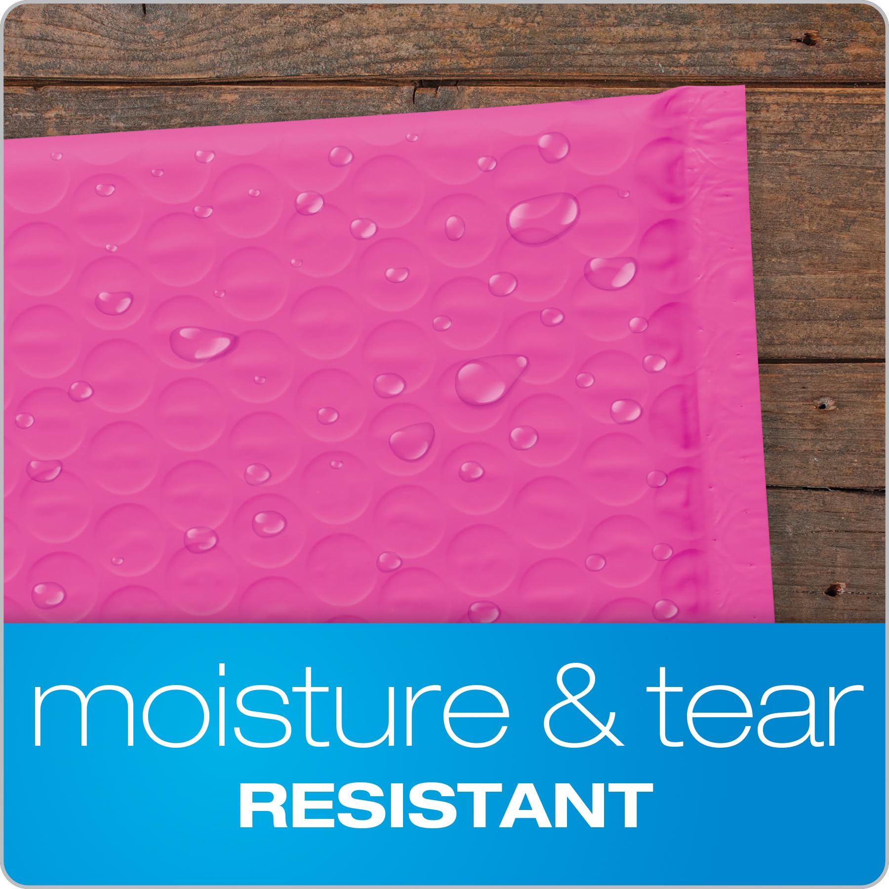 Quality Park Bubble Mailers, 6 x 9 Inch, Pink Poly Mailers, Padded Envelopes, Shipping Envelopes, Water Resistant, Self Seal, 50 Per Box (QUA85858)