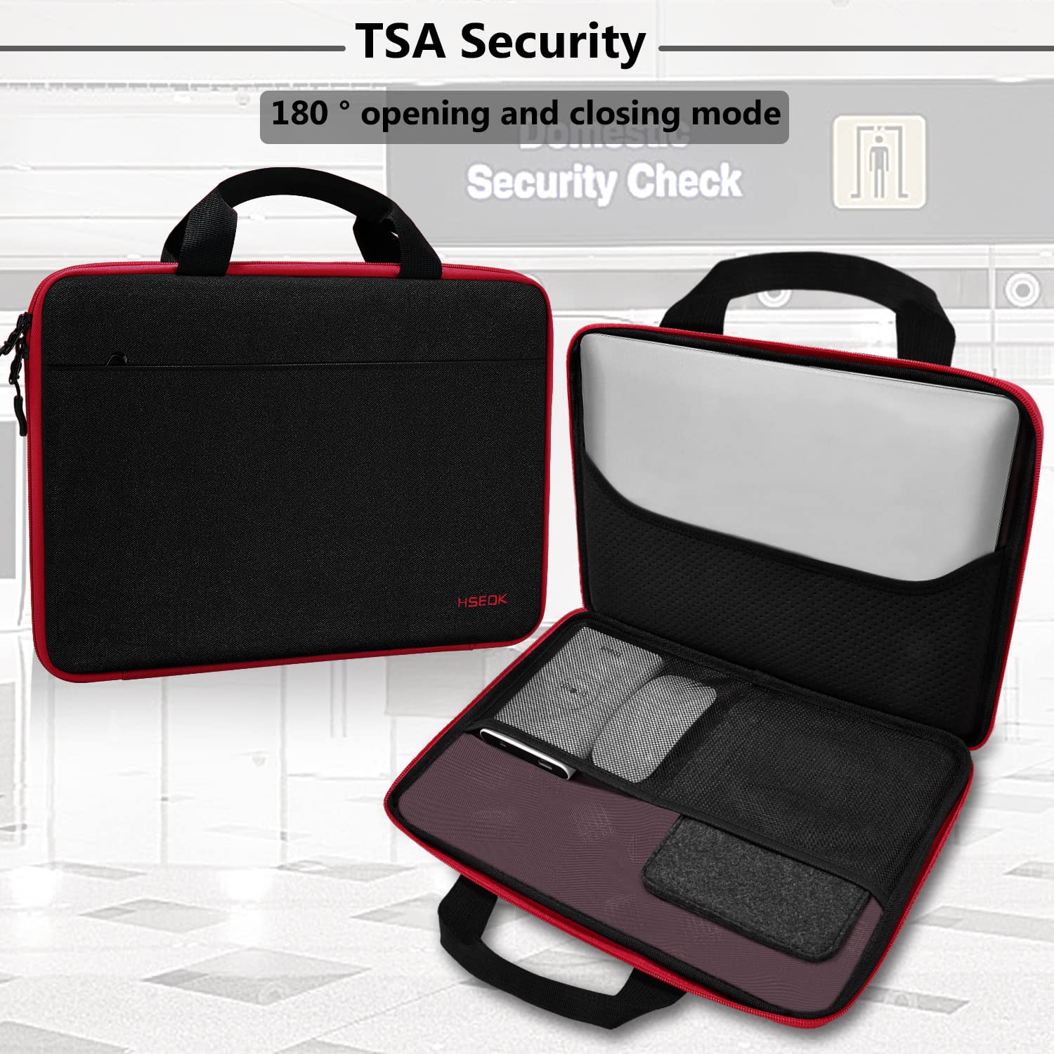 Hseok Laptop Sleeve 13-14 Inch Case Briefcase Compatible with MacBook Pro 14 inch M4/M3/M2/M1 All Model of 13.3 Inch Mac Air/Pro, XPS 13 14, Most Popular 13"-14" Notebooks,B01k03