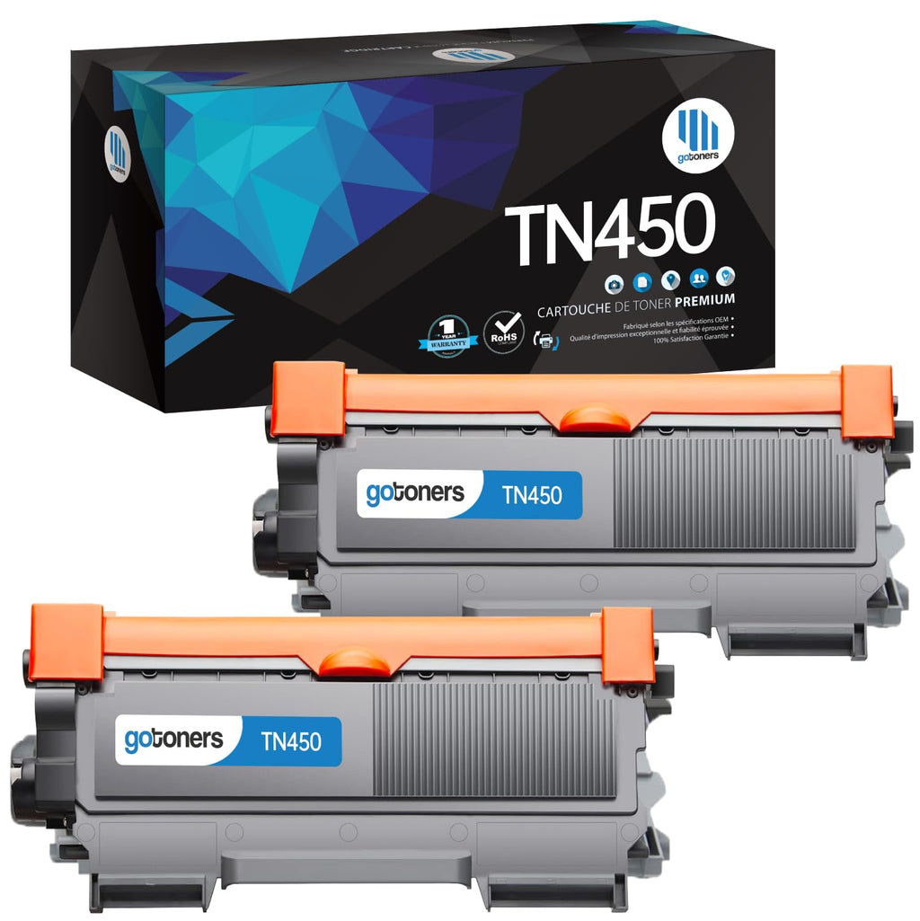 Gotoners TN450 Toner for Bother TN-450 TN 450 TN420 Compatible with Brother MFC-7860DW DCP-7065DN DCP-7060D HL-2270DW HL-2240 HL-2280DW MFC-7860 DCP-7065 DCP-7060 HL-2270 (Black, 2-Pack)