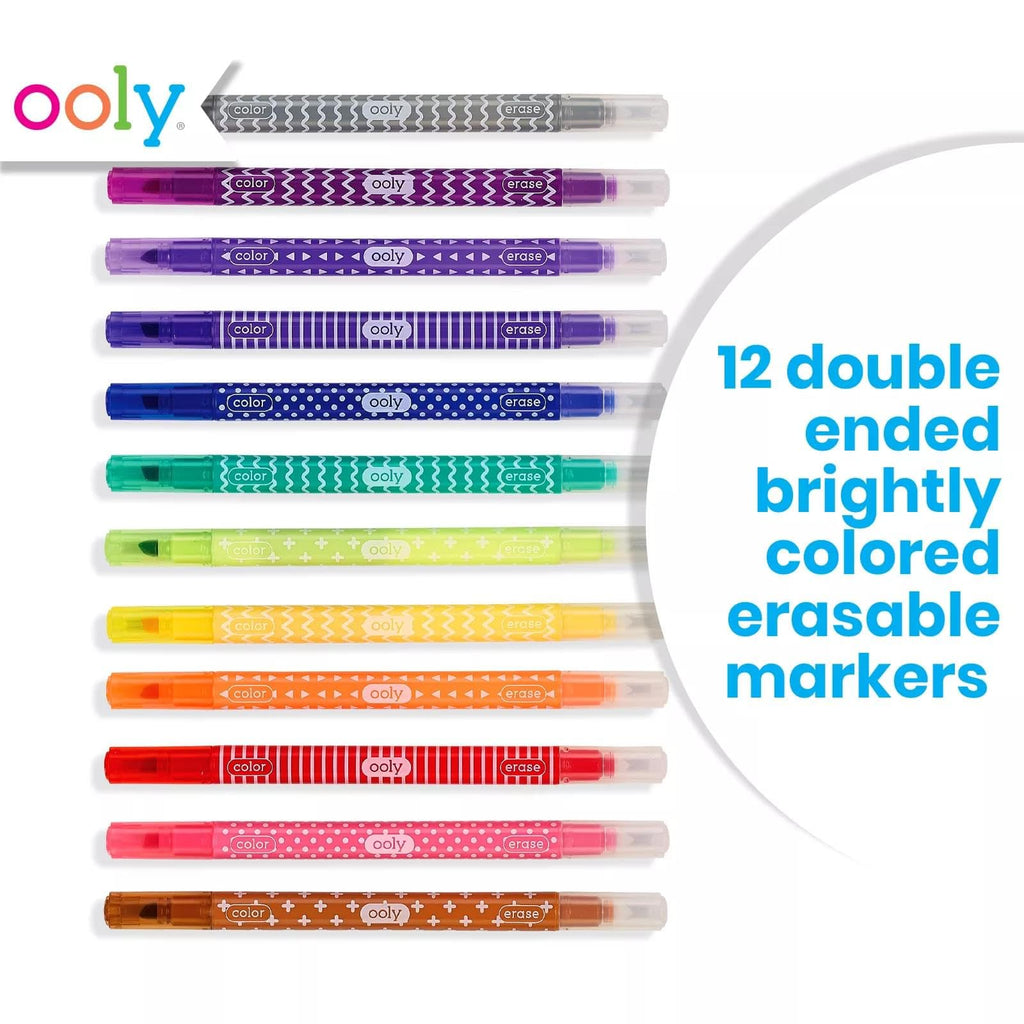 OOLY Make No Mistake Erasable Markers, Set of 12 (130-046)