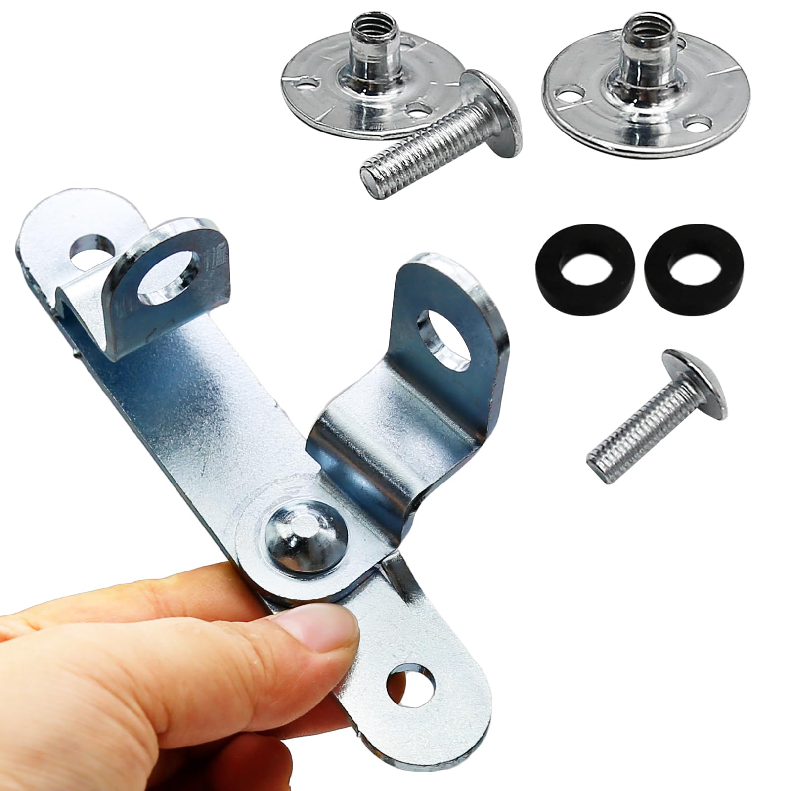 Hoypeyfiy 2Pcs Trailer Door Hasp Kit, Cargo Trailer Door Latch Catch for Enclosed Car Hauler, Truck, Flatbed Trailer, Container