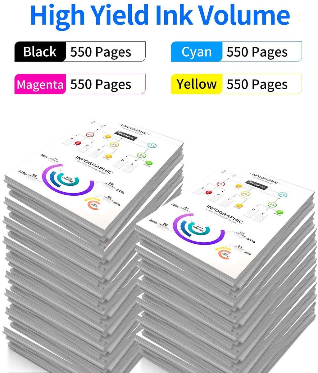 LC203 LC201 LC203XL Ink Cartridges Compatible for Brother LC203 Ink cartridges Work for MFC-J880DW MFC-J480DW MFC-J460DW MFC-J4420DW MFC-J485DW Printer (4 Black, 2 Cyan, 2 Magenta, 2 Yellow)