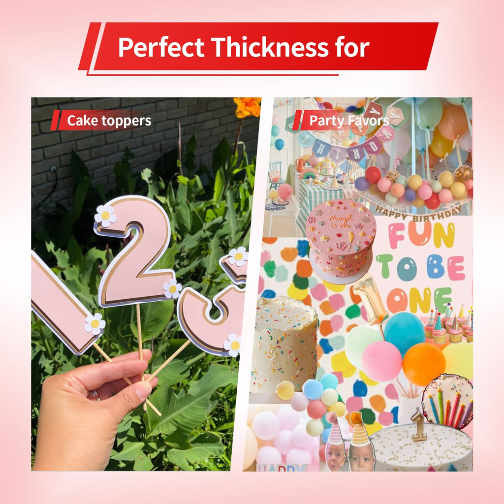 Elygrap 100 Sheets Thick Glossy Photo Paper - 8.5x11 Inches, 69LB 260GSM Heavyweight Photo Paper for Inkjet Printers and Dye Ink, Perfect for Greeting Cards Cake Toppers Photos Crafts
