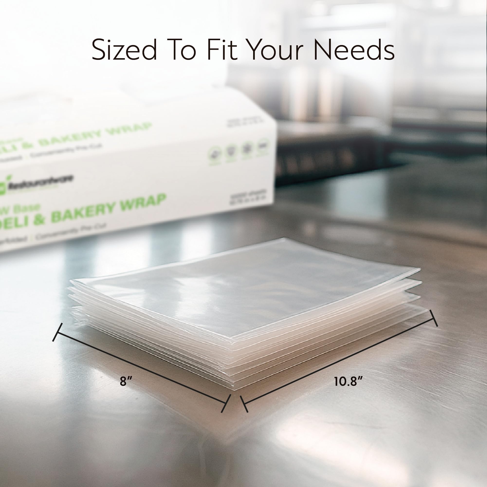 Restaurantware Plastic Food Wraps 1000 Pack of 10.75" x 8" Pre-Cut Clear Sandwich Wraps Disposable Pop-Up Microwavable Freezable Greaseproof Food Covers for Burgers, Snacks, and Take Out