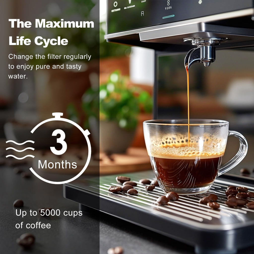 ARETHONE Water Filter for Philips AquaClean: Coffee Filter Replacement Compatible with Philips Aqua Clean Saeco Coffee Espresso Machine CA6903, Reduces Impurities up to 5000 Cups (4 Pack)