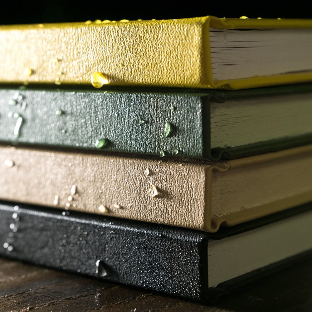 Rite in the Rain Weatherproof Hard Cover Notebook, 4 1/4" x 6 3/4", Yellow Cover, Universal Pattern (No. 370F-M)