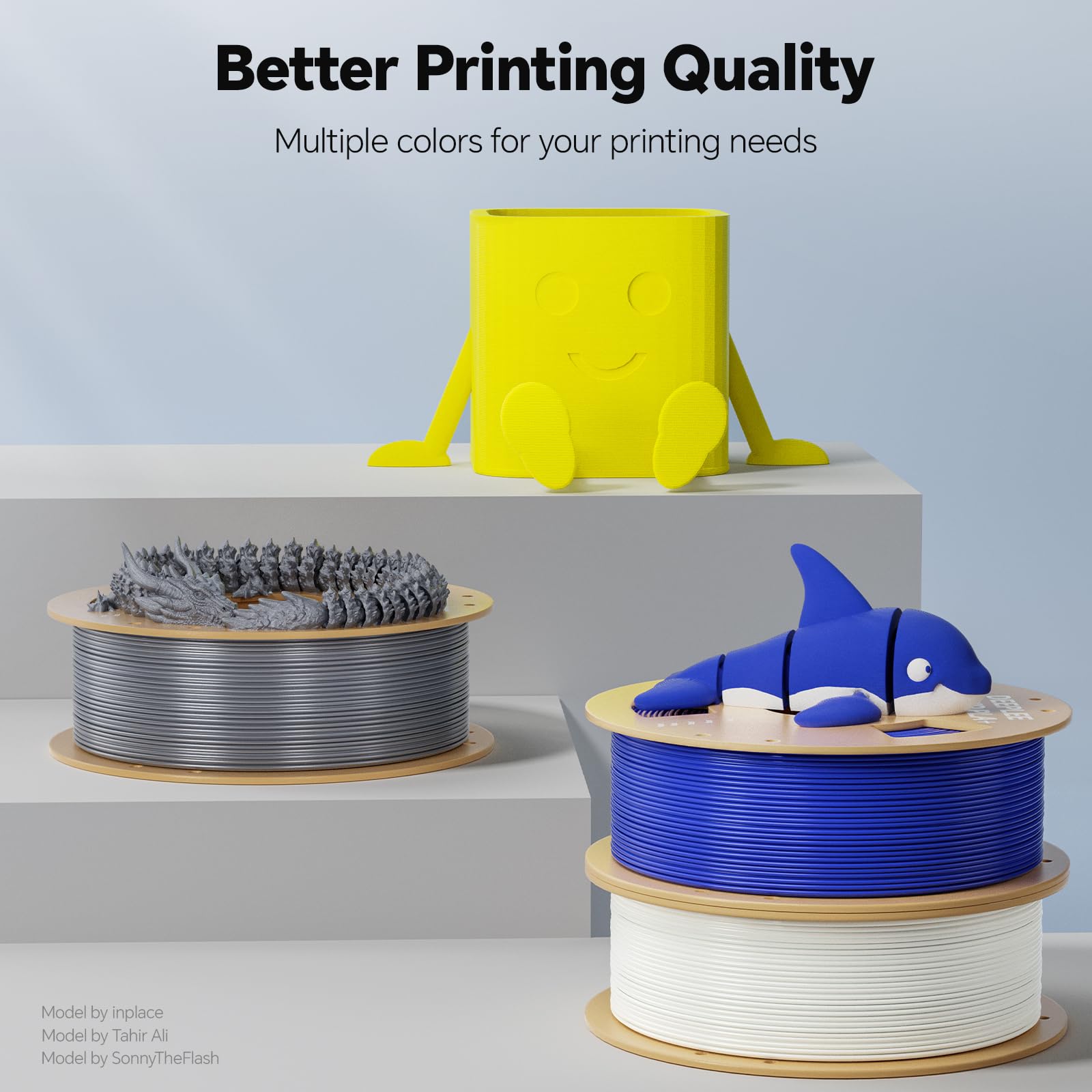 DEEPLEE Rapid PLA Plus Filament 1.75mm, High Speed 3D Printer Filament Up to 600mm/s, PLA+ Filament Dimensional Accuracy +/- 0.02 mm Fits Most FDM 3D Printer, Cardboard Spool Black 1kg