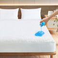 SPRINGSPIRIT 100% Queen Size Mattress Protector Waterproof Hypoallergenic Terry Mattress Cover, Ultra Soft and Breathable Queen Mattress Protector Noiseless, 18'' Depth Pocket (60 x 80inch)