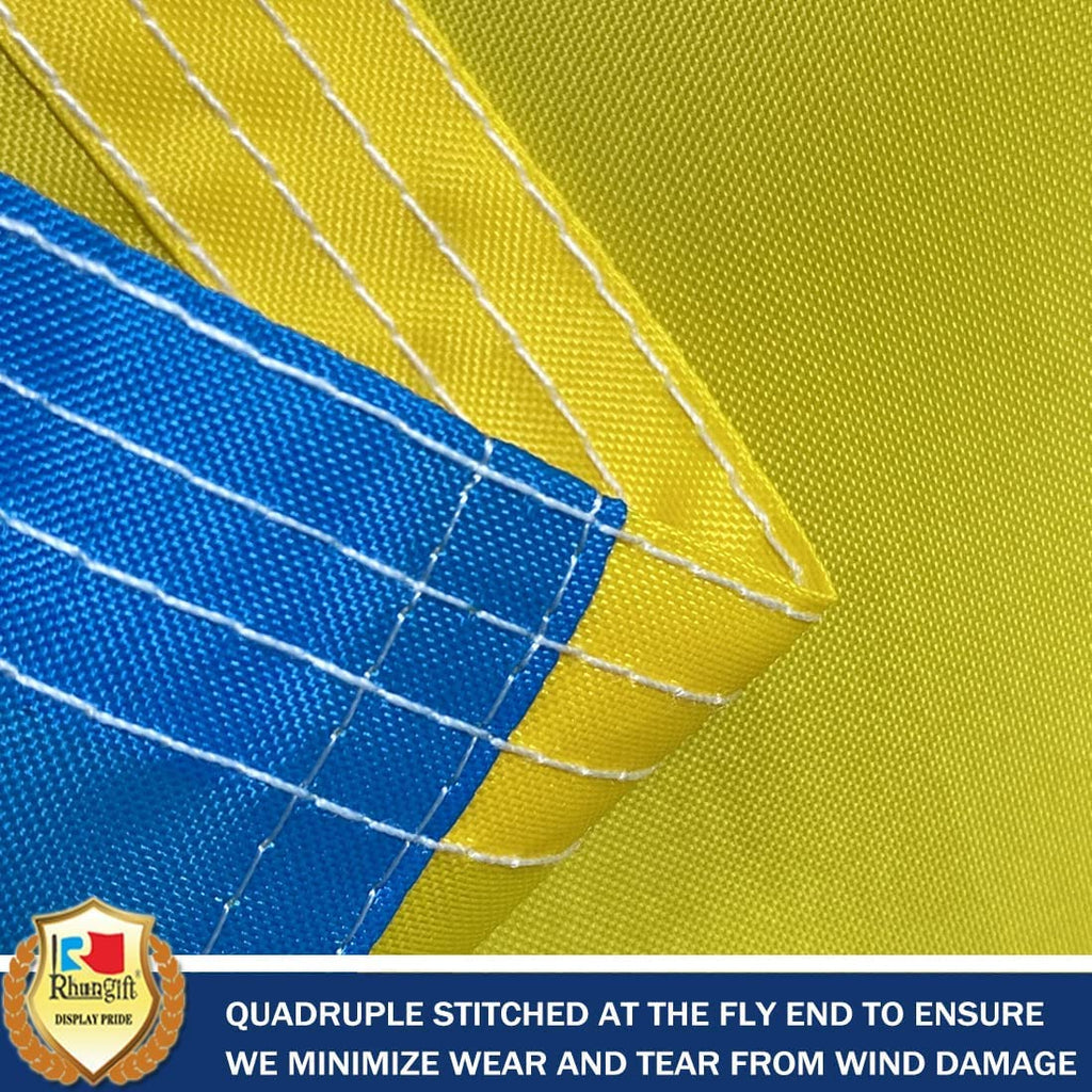 Double Sided Mini Ukraine Flag 2x3 Ft Small, Lasting Oxford Nylon 210D | Quadruple Stitched Fly Ends|Premium Ukrainian National Flags House Decoration Banner