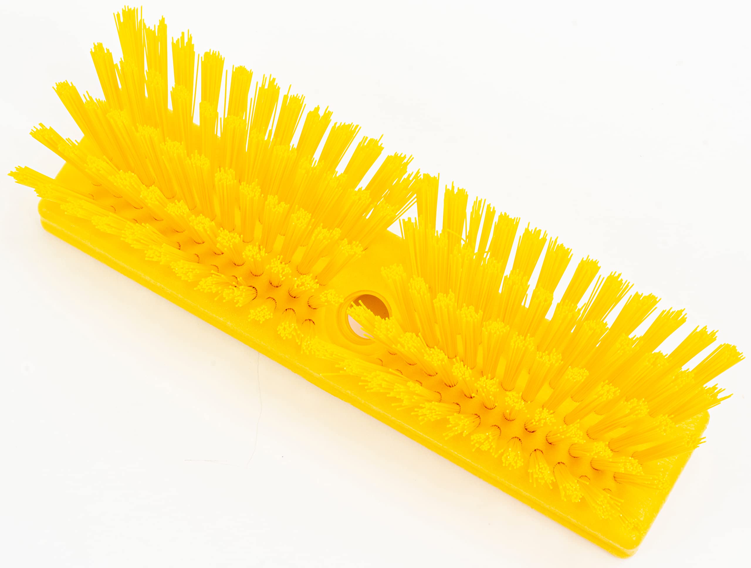 Sparta Deck Scrub Head, Heavy Duty Brush with Stiff Bristles for Cleaning Outdoors, 10" Long, 1 Count, Yellow