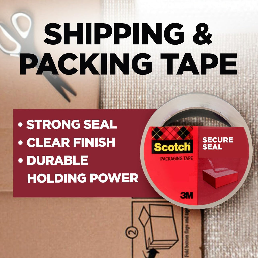 Scotch Packaging Tape, 6 Rolls, 1.88 in x 54.6 yd (48 mm x 50 m), Ultra Clear