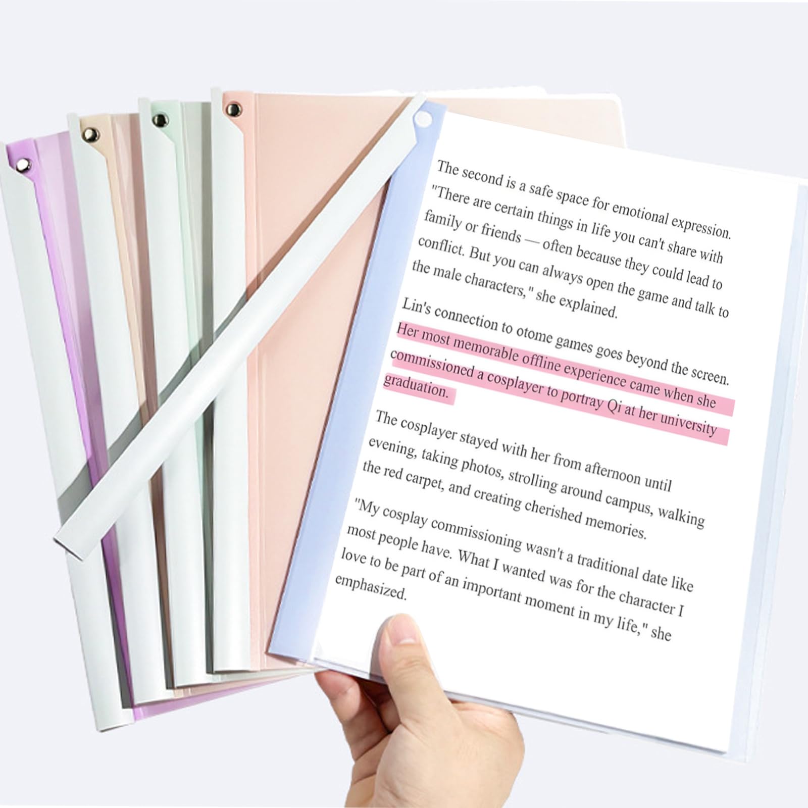 iGolife 20 Pcs Report Covers with Swing Clip, Presentation Folders for A4 and Letter Size Paper, Clear Report Covers Binder Bulk for School Business, 40 Sheet Capacity