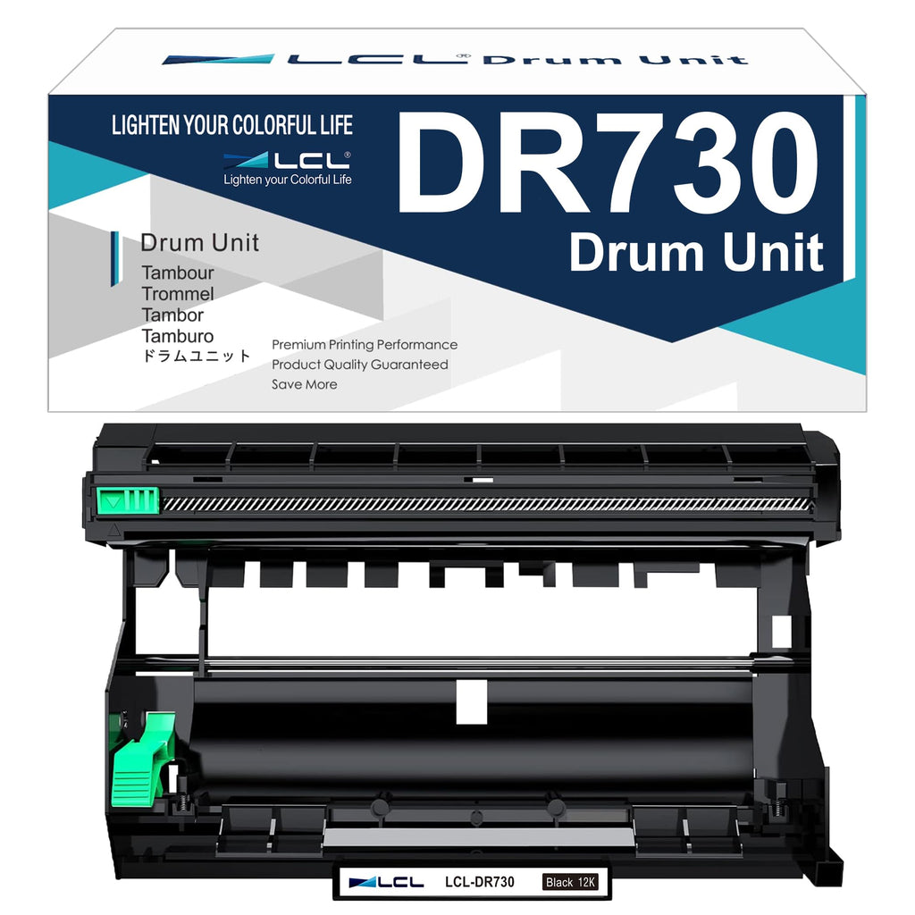 LCL Compatible Drum Unit Replacement for Brother DR730 DR-730 12000 Pages(1-PK,Black)for HL-L2350DW HL-L2390DW HL-L2395DW HL-L2370DW HL-L2310D HL-L2357DW HL-L2370DN HL-L2375DW HL-L2370DWXL MFC-L2710DW