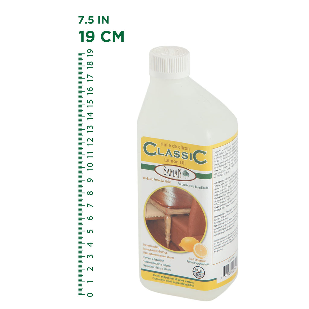 SamaN Classic Lemon Oil LOC-000-500 – Oil-Based Protective Finish – 500 ml (16 oz)