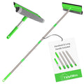 TidyBliss Window Cleaning Tools with Extension Pole 56”, Professional Car Windshield Washing Squeegee Kit, Household Glass Cleaner Sponge Scrubber for Mirror Home Outdoor (Green)
