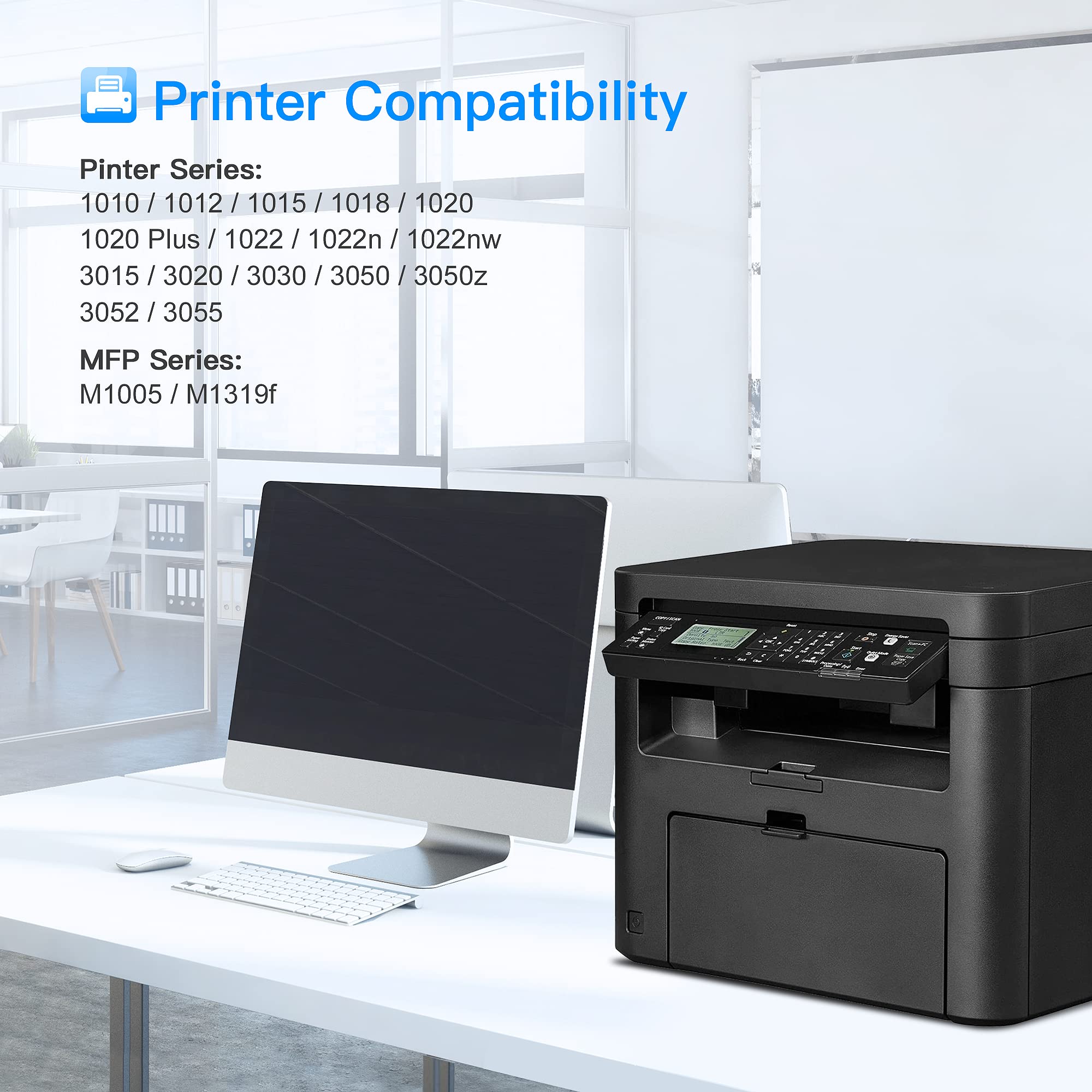 LxTek Compatible Toner Cartridge Replacement for HP 12A Q2612A Compatible with LaserJet 1012 1022 1020 1018 1022N 1010 3015 3050 3030 3052 3055 M1319F Printers (2 Black, High Yield)