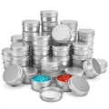Tosnail 60 Pieces 1 oz Containers with Lids, Lip Balm Containers, Tin Cans with Lids Small Candle Jar Metal Tin Containers Salve Tins