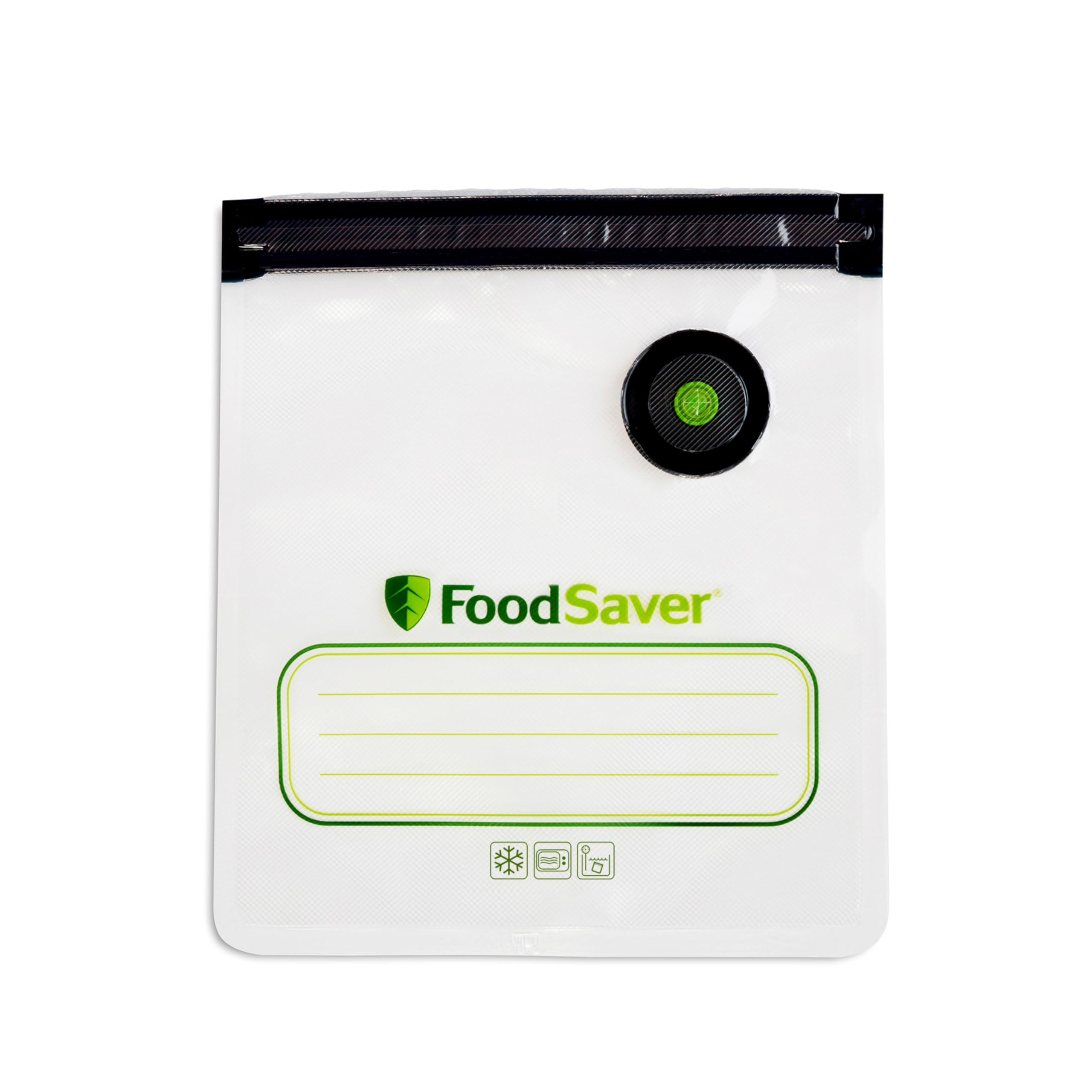 FoodSaver Reusable Vacuum Zipper Bags, Use with FoodSaver Handheld Sealer, Quart-Size (946 mL), 10 Pack
