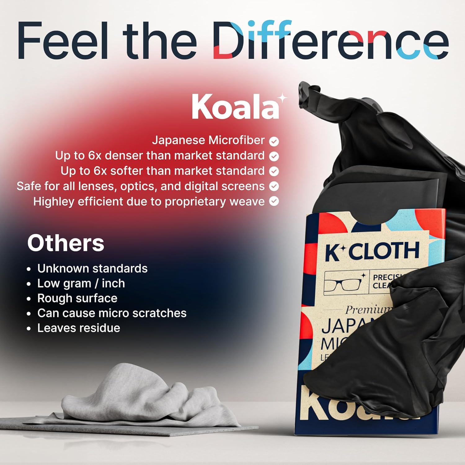 Koal-a Lens Cleaning Cloth Used For All Eyeglass | Glasses Cleaning Cloths | Eyeglass Lens Cleaner | Eyeglasses, Camera Lens and Screen Cleaning | Black & Green (Pack of 6)