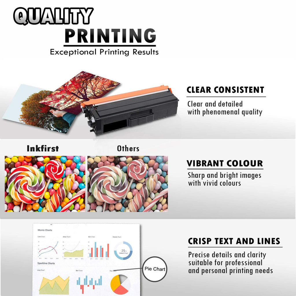 Inkfirst® Black Toner Cartridge TN433 TN433BK (TN-433 BK) Compatible Remanufactured for Brother TN433 Black MFC-L8610CDW MFC-L8900CDW HL-L8260CDW HL-L8360CDW HL-L8360CDWT