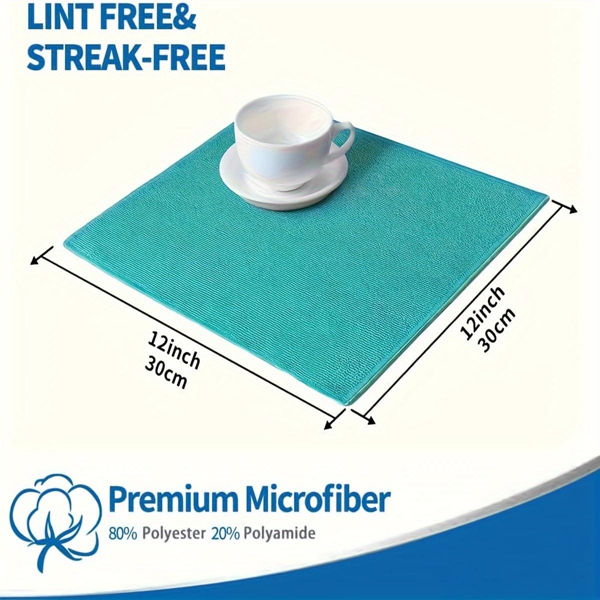 Microfiber Cleaning Cloths, 50 Pack Cleaning Rags Towels Bulk Absorbent Lint-Free Washcloths, All-Purpose Washable Car Cloth Wipes for Detailing, Office, Household 11.5" x 11.5"