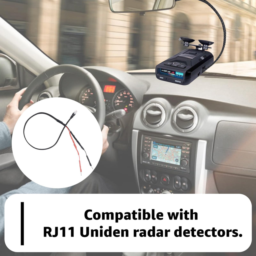 Sousery RJ11 Replacement Mirror Power Cable, Compatible with Uniden R1 R3 R4 R7 R8 Radar Detectors (4005201U) (1)