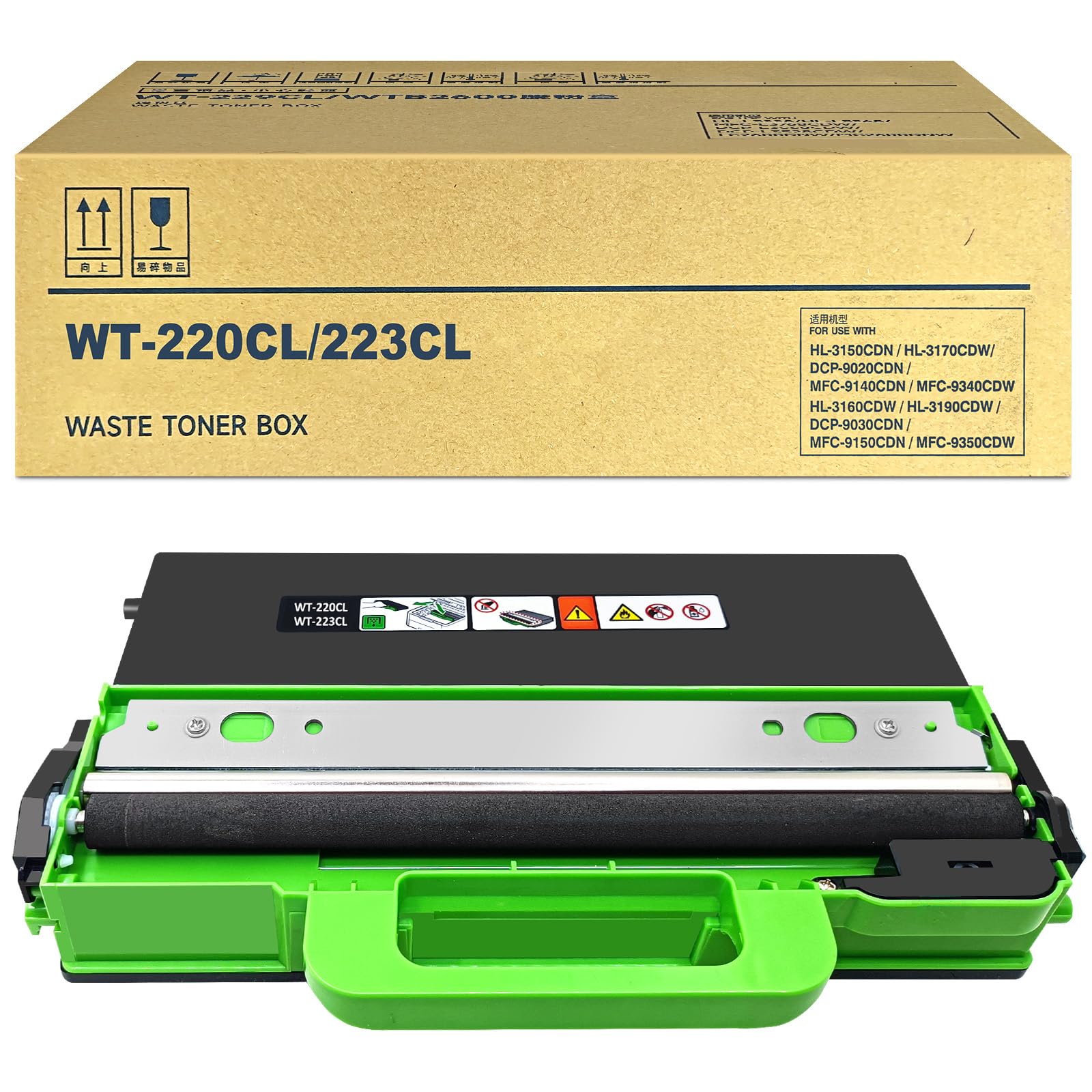 Aseker WT-220CL WT220CL WT-223CL WT223CL Waste Toner Box Compatible for Brother HL-3140CW MFC-3170CDW 3180CDW 9130CW 9330CDW 9340CDW Printer 50000 Pages WT 220CL Waste Cartridge Collector