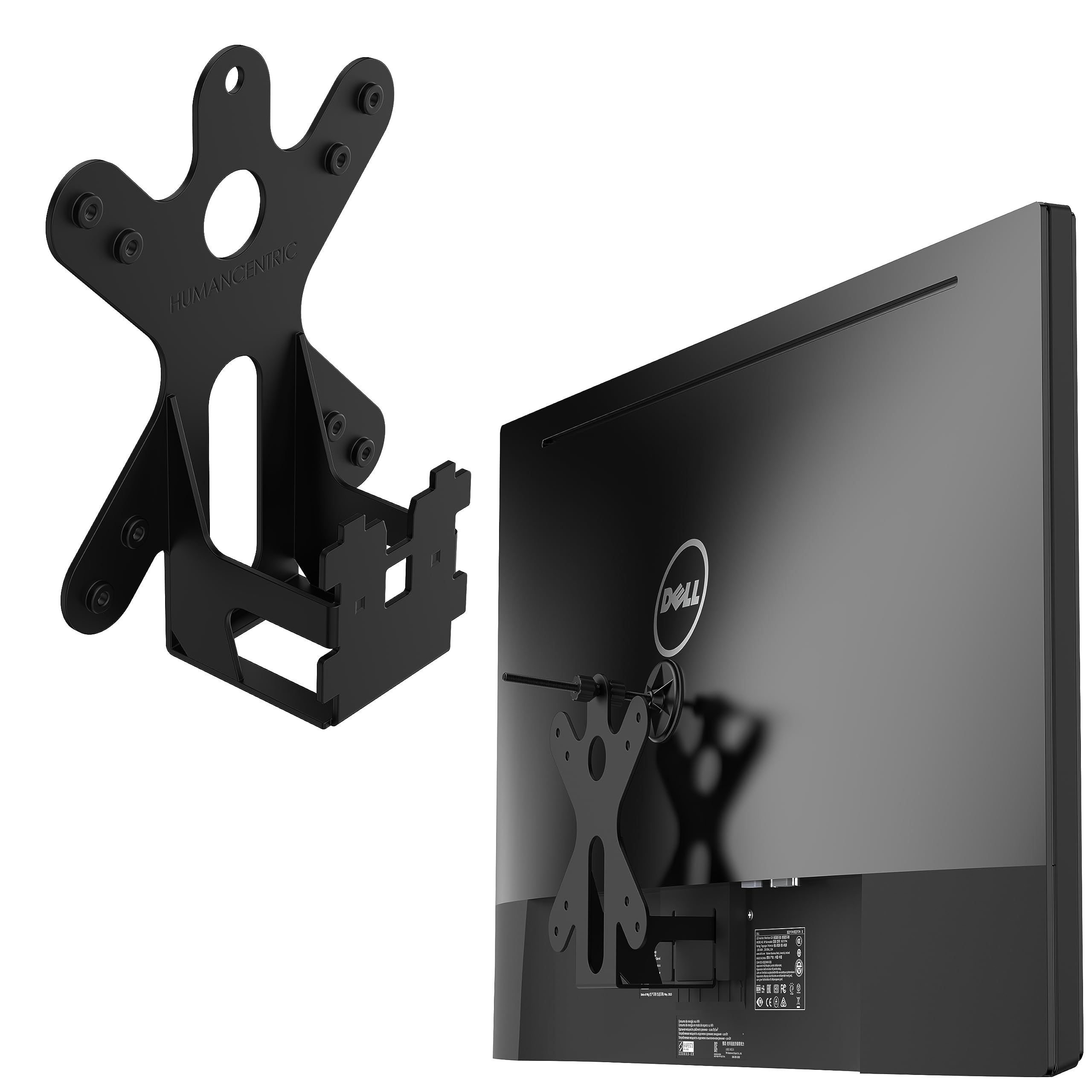 HumanCentric VESA Mount Adapter Compatible with Dell Monitors SE2416HX, SE2717HX, SE2717HR, SE2717H, S2216M, S2216H, SE2716H, SE2216H, SE2417HG, SE2416H, S2216H, 75x75mm and 100x100mm Patterns
