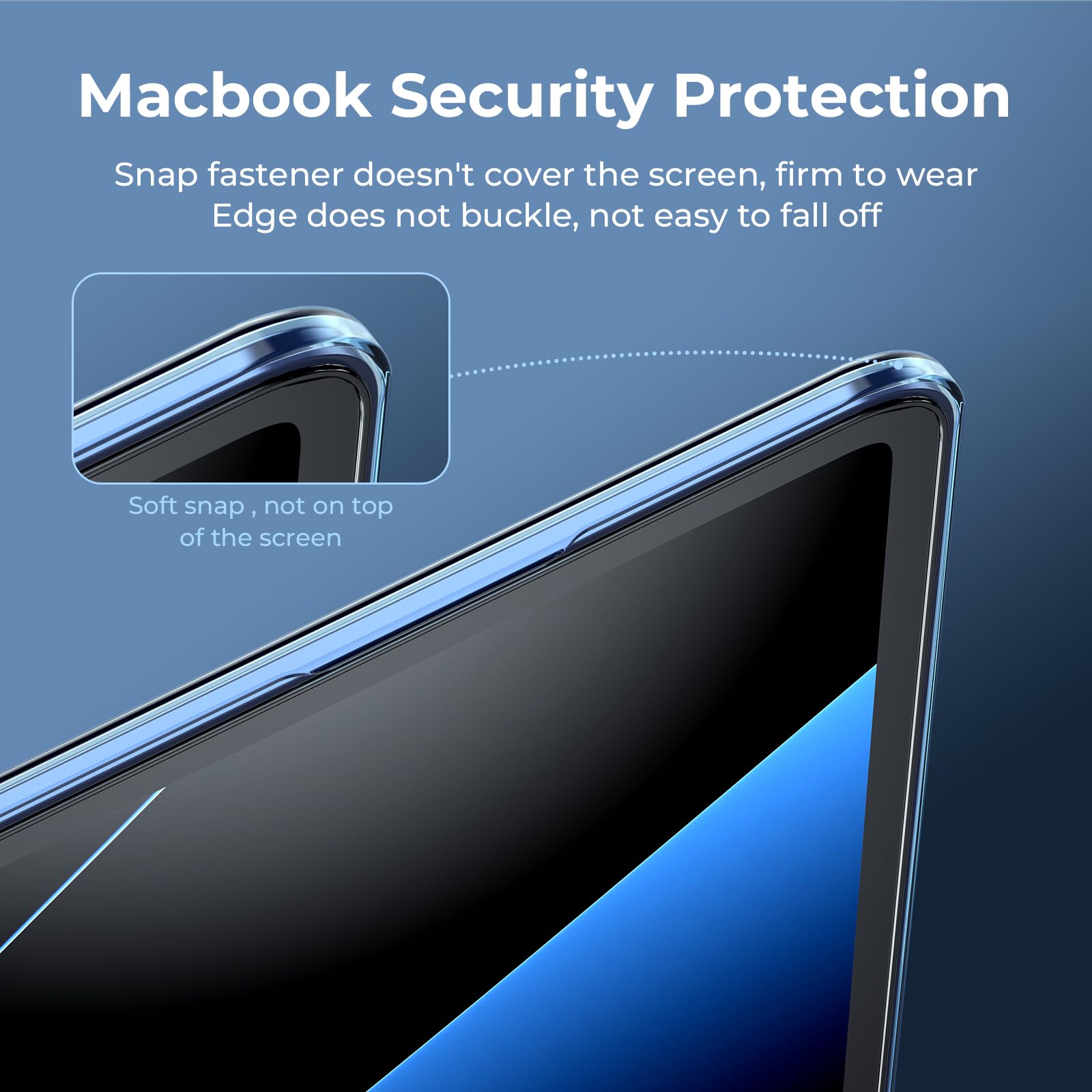 EooCoo Case Compatible with MacBook Air 13 inch Case for 2026-2022 M5 M4 M3 M2 Chip Model A3449 A3240 A3113 A2681, Protective Hard Cover Shell for MacBook Air 13.6 inch Laptop - Crystal Midnight