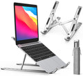Laptop Stand, iVoler Laptop Holder Riser Computer Tablet Stand, 6 Angles Adjustable Aluminum Ergonomic Foldable Portable Desktop Holder Compatible with MacBook,iPad, HP, Dell, Lenovo 10-15.6”Silver