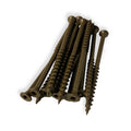 #8 x 3 Deck Screws, Square Drive Bugle Head, Brown Ceramic Ruspert Coated Exterior Wood Screws for Pressure Treated Lumber, Corrosion Resistant, 250 Piece Box