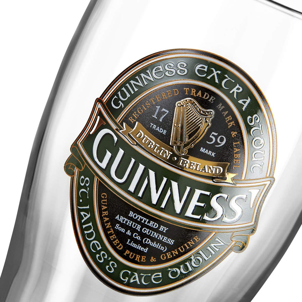 Guinness Official Green Collection Beer Glass, Classic Memorabilia (600ml)