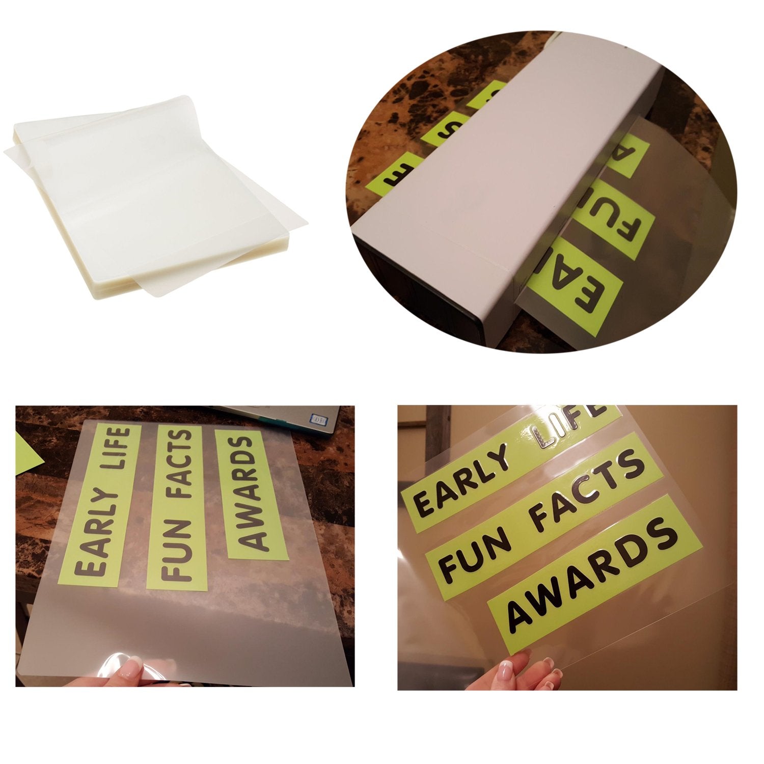 Immuson Thermal Laminating Pouches 8.9 x 11.4, 3Mil Thickness, Crystal Clear Finish, 200 Pack