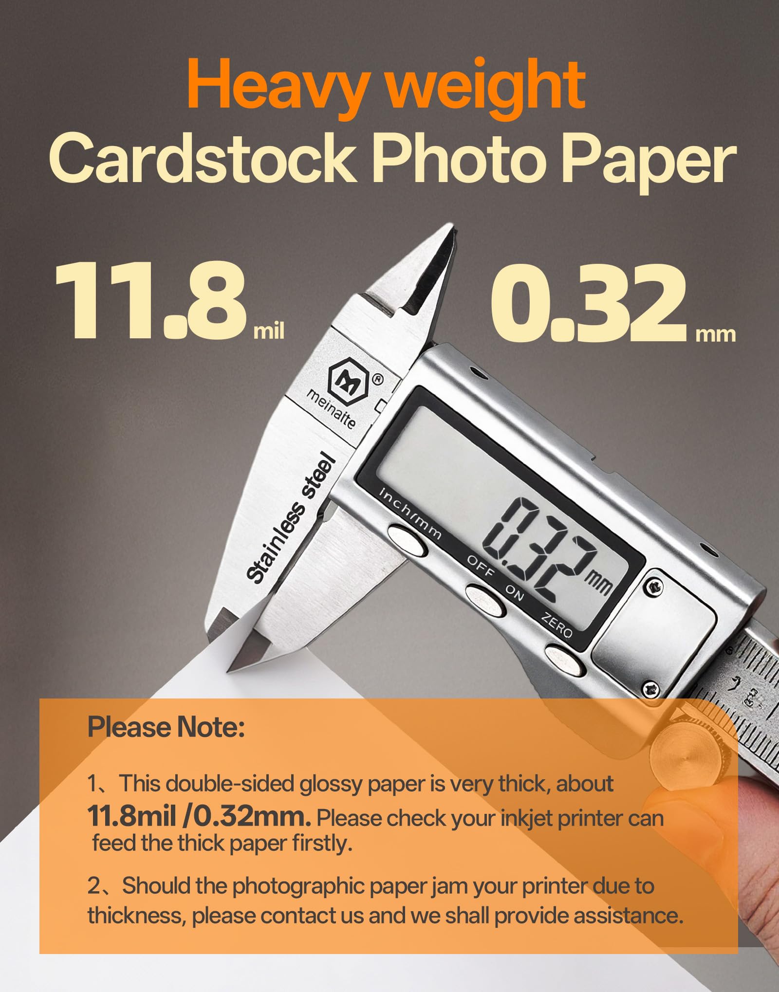 Uinkit Thick Photo Paper Glossy Double Sided 100 Sheets 8.5x11 Heavyweight 68lb 260gsm Inkjet Both Sides Printable 11.8mil A4 Letter size Flyer Bulk Pack 8.5 x 11 Card paper postcard postal A189