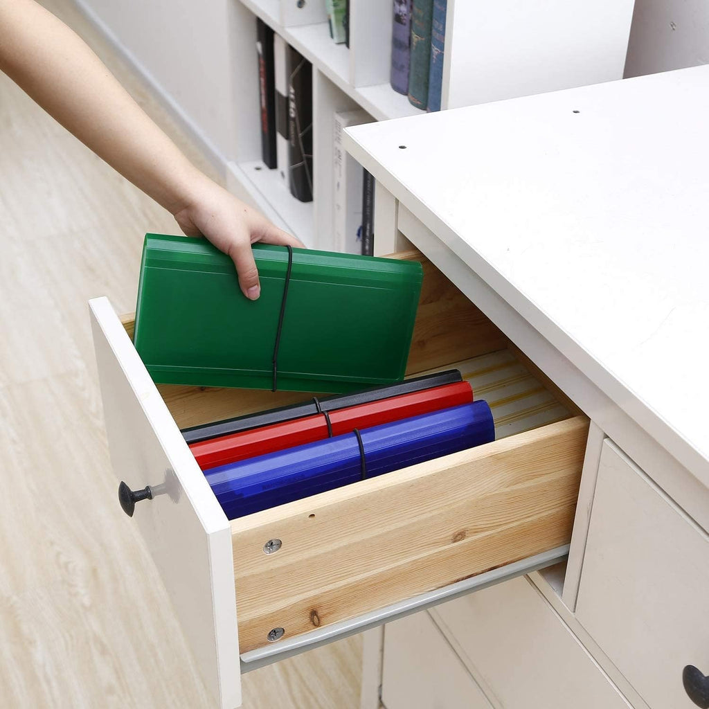 SEEKIND Expanding File Folder 4 Pack, 10.4' 5.5' Receipt Organizer Folder Accordion Folder Document with 13 Pocket for Office,Cards,Tickets-Water Resis …