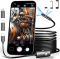 Dual Lens Endoscope Camera with Light, TLMUSE Borescope 1920P HD Inspection Camera, IP67 Waterproof for Android, iPhone, iPad 196.8Inch