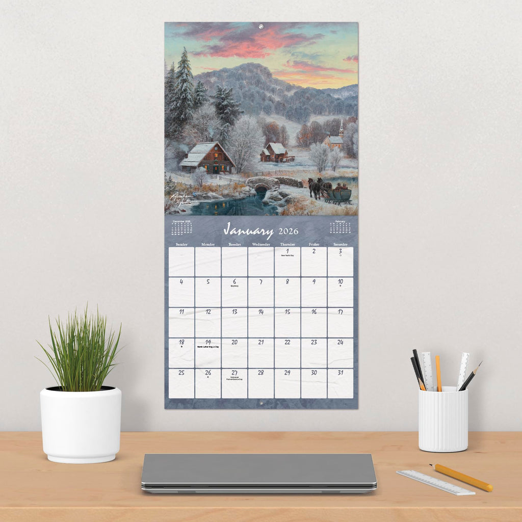 2026 Country Road - Abraham Hunter Wall Calendar